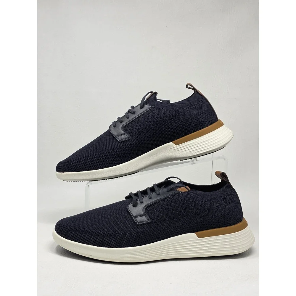Wolf & Shepherd Swiftknit Derby Mens Sz US 7 Navy Knitted Stretch Shoes HAWK1637